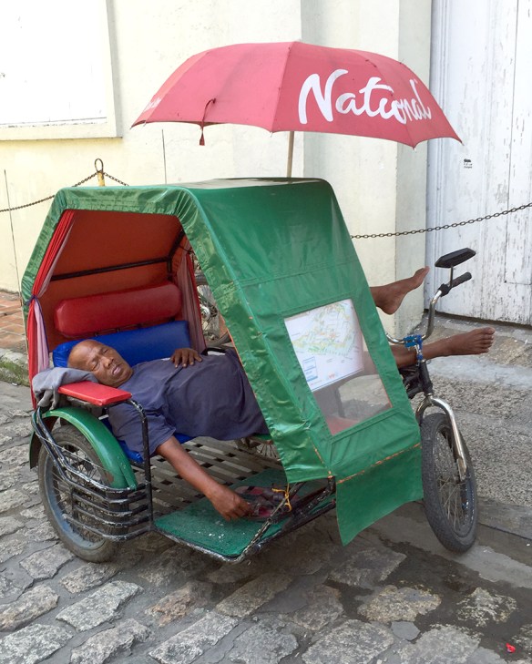 A rent vehicle in Manila... and driver