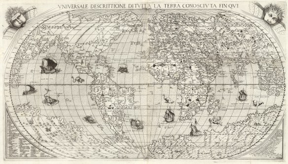 Universale Descrittione Di Tutta la Terra Conosciuta Fin Qui, by Donato Bertelli. 1568